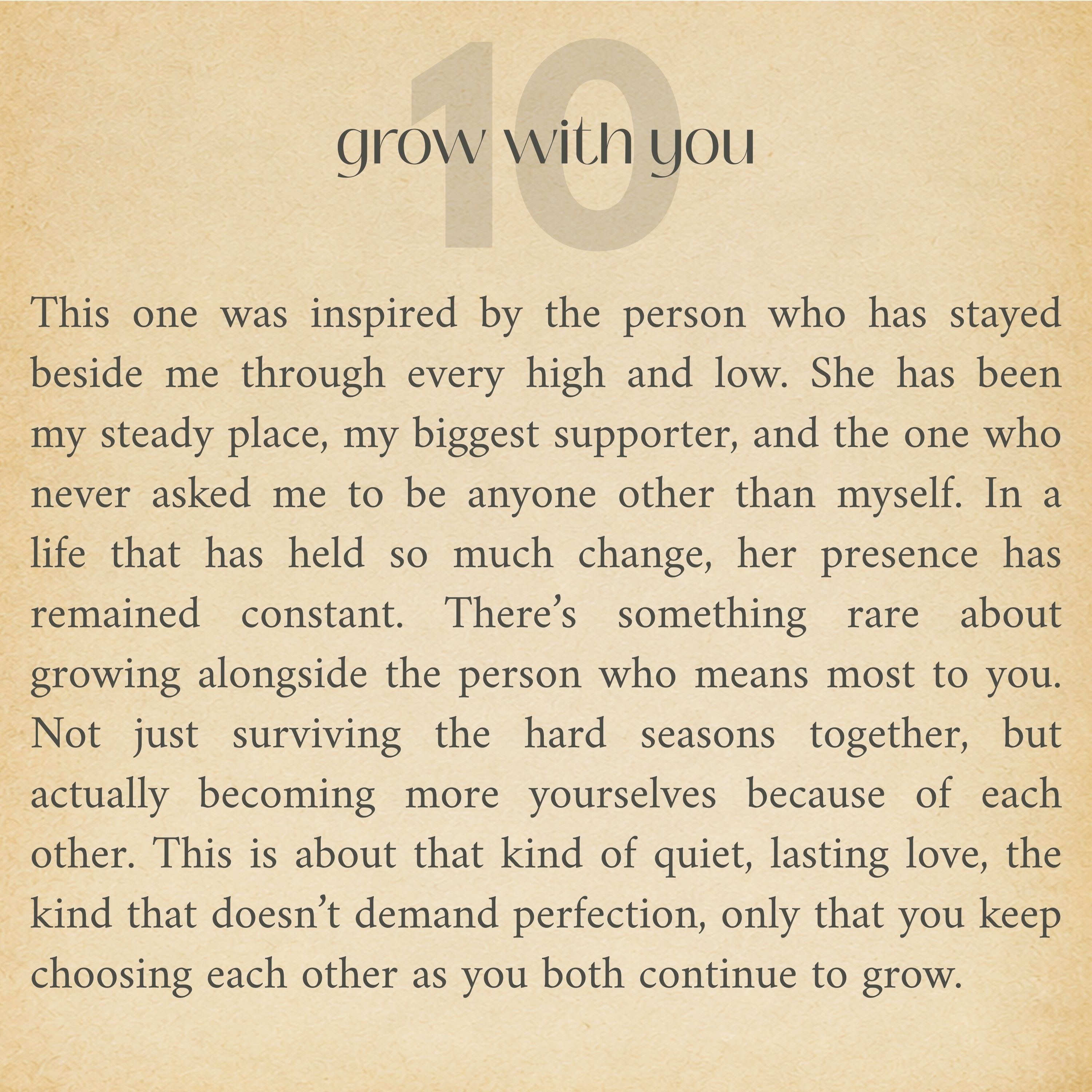 grow with you – song notes