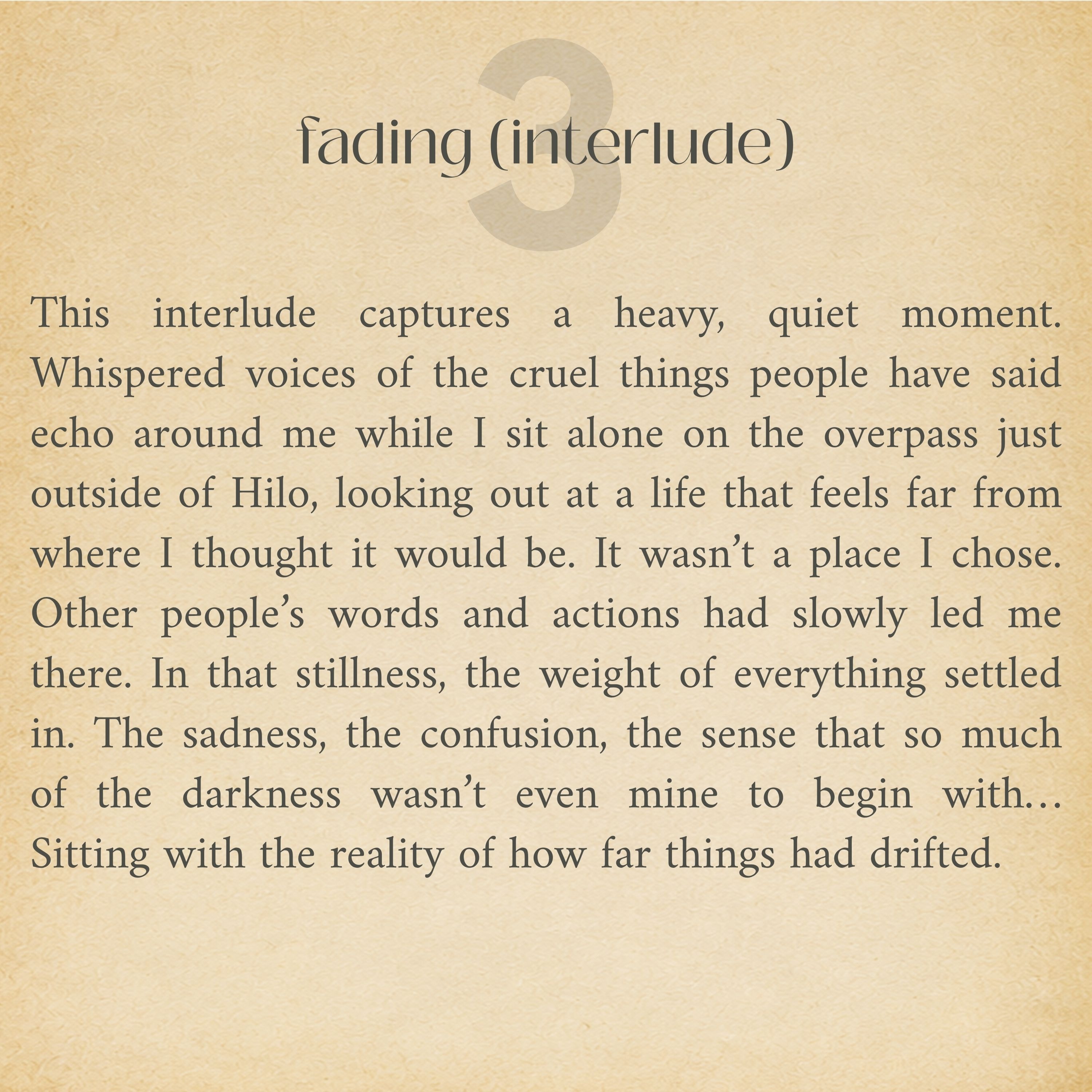 fading (interlude) – song notes