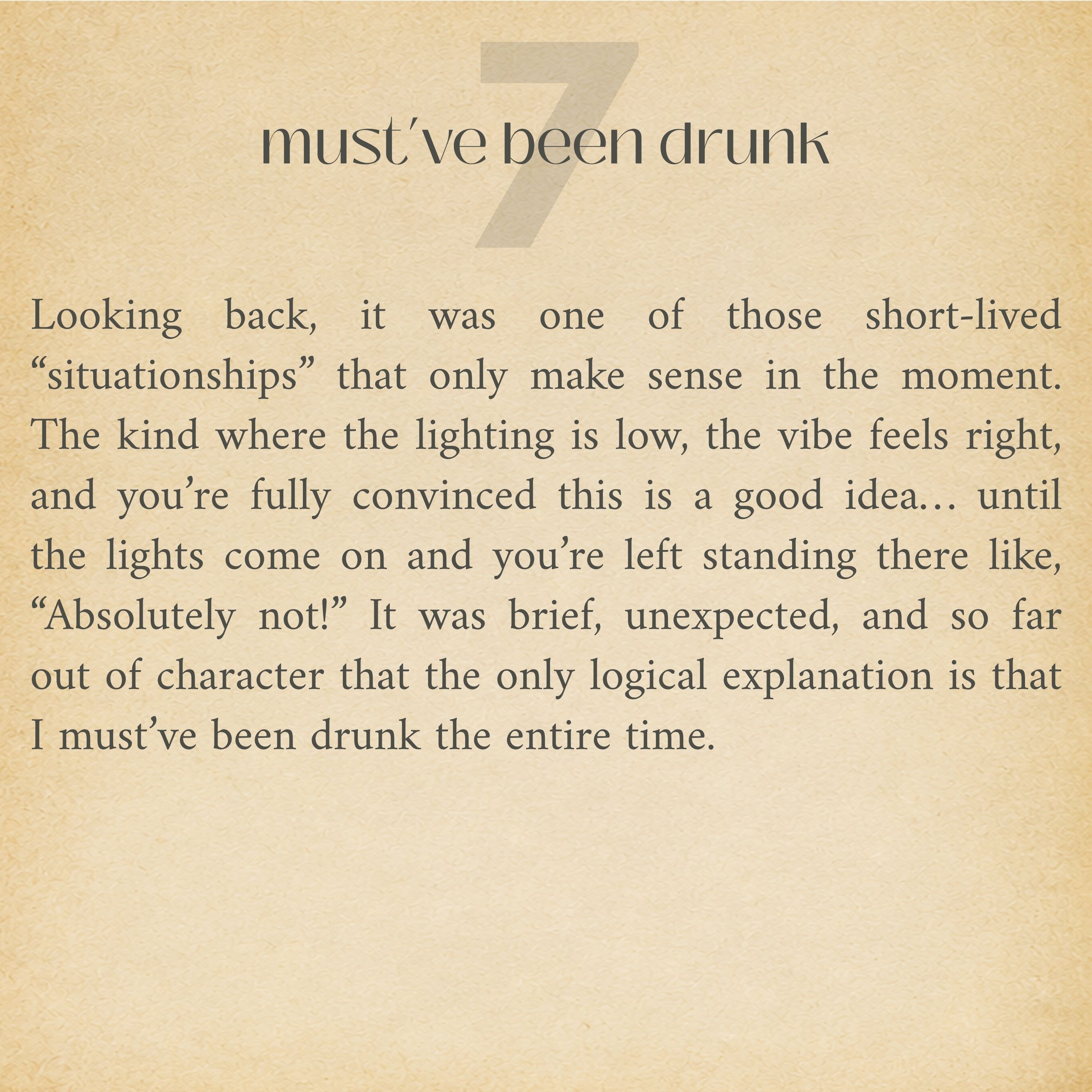 must've been drunk – song notes